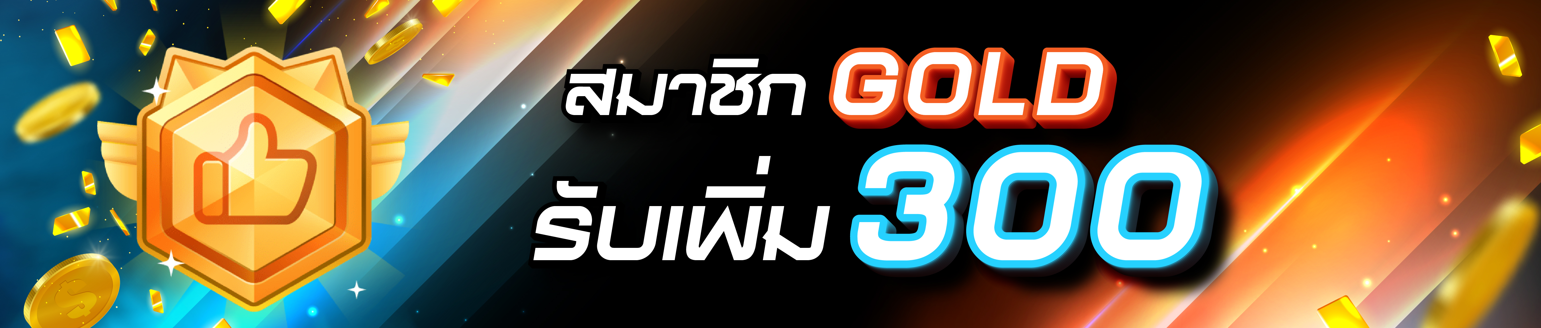 สมาชิก Gold รับเพิ่ม 300